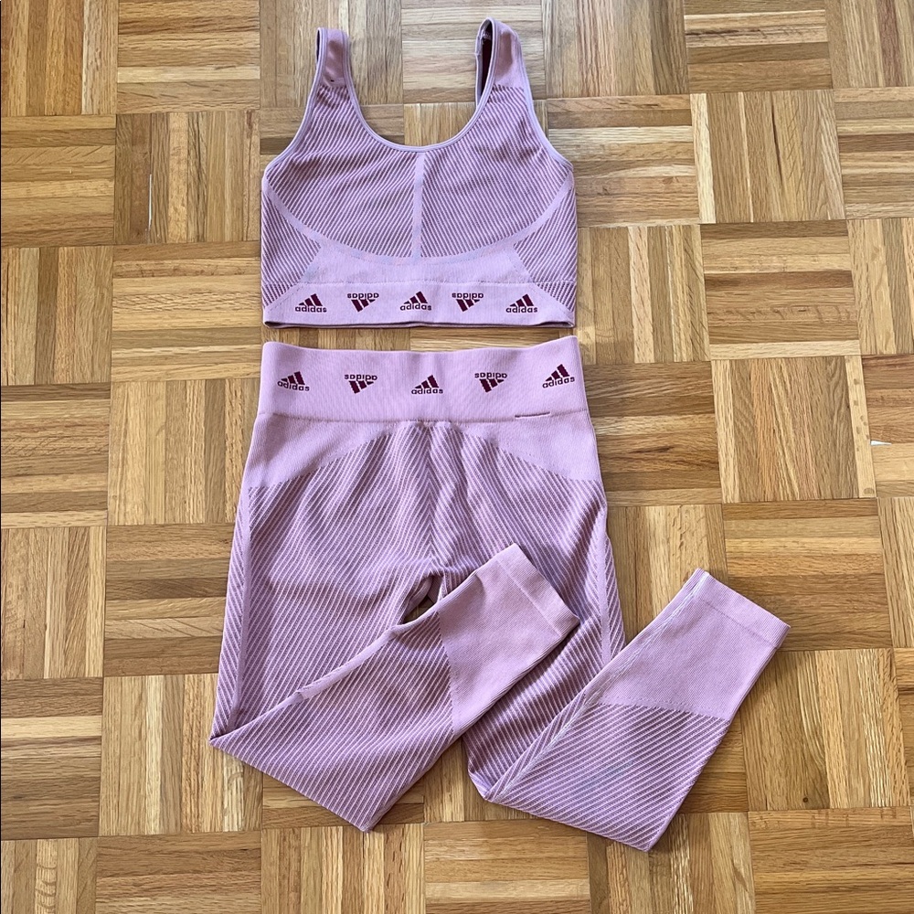 ADIDAS Legacy Burgundy / Wonder Mauve Aeroknit Set